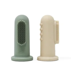 Mushie Silicone Finger Toothbrush 2pk Clearance
