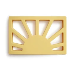 Mushie Sun Teether Muted Yellow New