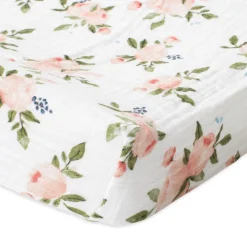 Little Unicorn Muslin Change Pad Cover - Discontinued packaging Watercolour Roses Fashion