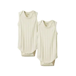 Nature Baby Derby Singlet Bodysuit - 2 Pack Natural Clearance