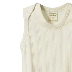 Nature Baby Derby Singlet Bodysuit - 2 Pack Natural Clearance