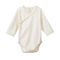 Nature Baby Long Sleeve Cotton Kimono Bodysuit Clearance
