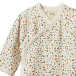 Nature Baby Long Sleeve Cotton Kimono Bodysuit Clearance