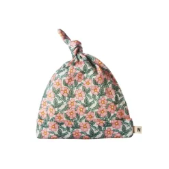 Nature Baby Merino Knotted Beanie Garland Print Discount