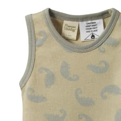Nature Baby Organic Cotton Singlet Pyjama Set Chameleon Moss Print Online