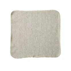 Nature Baby Organic Jersey Face Cloth - 10pk Grey Stripe Outlet