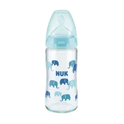 Nuk First Choice Glass Bottle Wide Neck Blue Online