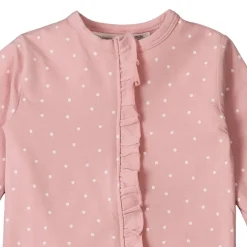 The Sleep Store Organic Cotton Ruffle Zip Suit - Clearance Berry Dot Fashion