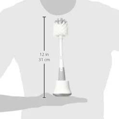 OXO Tot Bottle Brush with Detail Cleaner & Stand Grey Hot