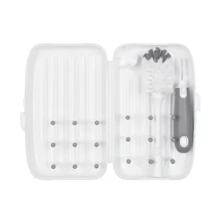 OXO Tot On the Go Drying Rack & Bottle Brush Grey Fashion