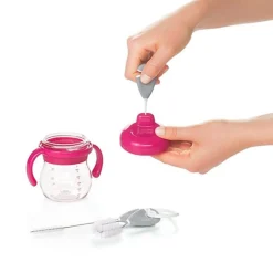 OXO Tot Straw & Sippy Cup Top Cleaning Set Grey Hot