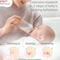 Pigeon Baby Pigeon SoftTouch Wide Neck Bottle PP New