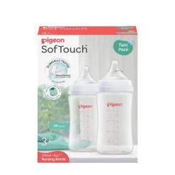 Pigeon Baby Pigeon SoftTouch Wide Neck Bottle PP Twin Pack Fashion