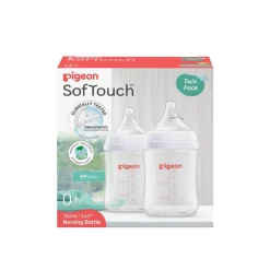 Pigeon Baby Pigeon SoftTouch Wide Neck Bottle PP Twin Pack Fashion