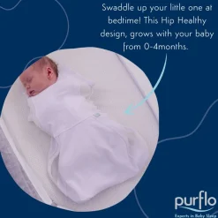 Purflo 2.5 tog Swaddle to Sleep Bag - All Seasons Hot