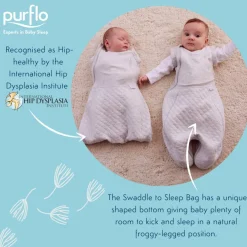 Purflo 2.5 tog Swaddle to Sleep Bag - All Seasons Hot