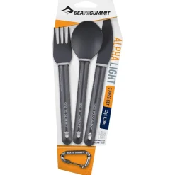 Sea To Summit Alphalight Cutlery 3 PC Set Charcoal Best