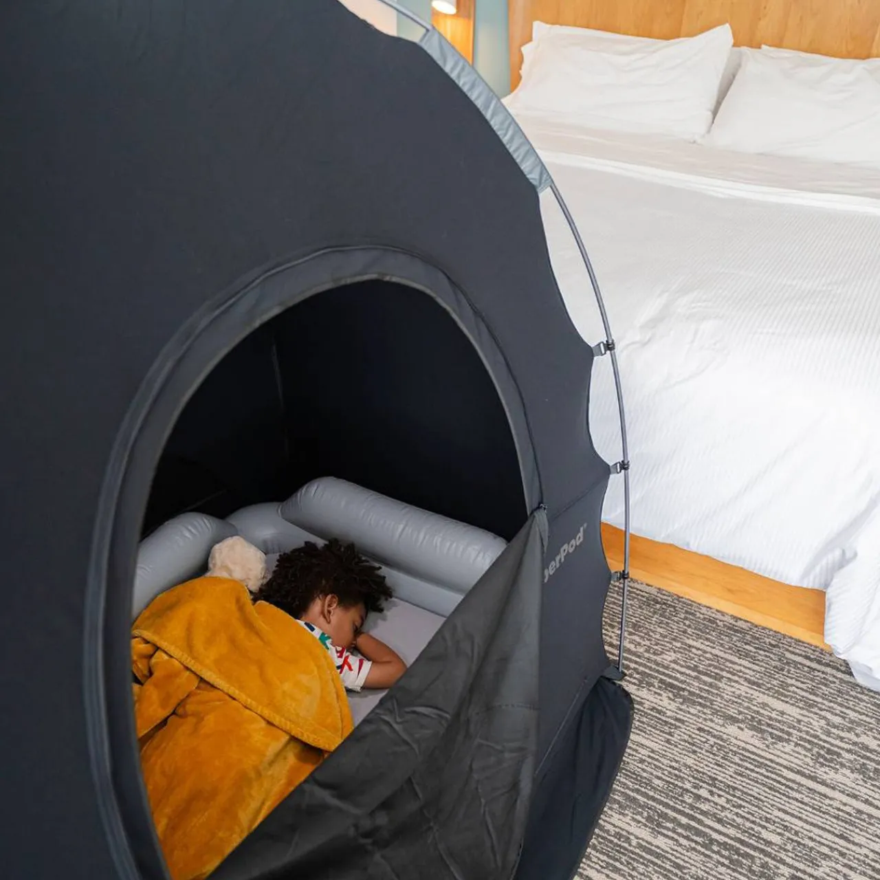 Slumberpod out Sleep Tent for a Travel Cot, Cot or Air Mattress Black Hot