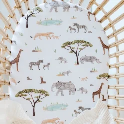 Snuggle Hunny Kids Fitted Bassinet Sheet / Change Pad Cover - 80 x 48cm Clearance