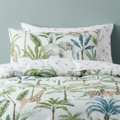 Squiggles Cotton Duvet Cover Set - Jungle Oasis Sale