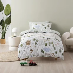 Squiggles Cotton Duvet Cover Set - On the Farm Outlet