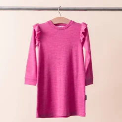 The Sleep Store Deluxe Merino Rib Long Sleeve Nightie Lollipop Online