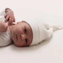 The Sleep Store Organic Cotton Pointelle Knotted Hat New