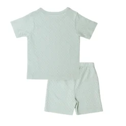 The Sleep Store Organic Cotton Pointelle Summer Pyjamas Sage Discount