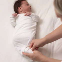 The Sleep Store Organic Cotton Pointelle Kimono Gown Cream Online