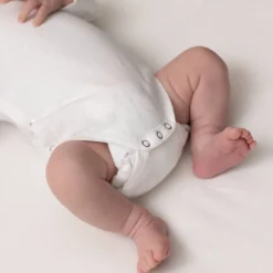 The Sleep Store Organic Cotton Pointelle Kimono Long Sleeve Bodysuit Cream Discount