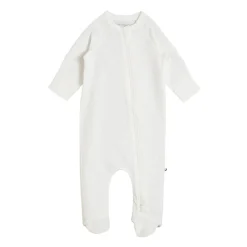 The Sleep Store Organic Cotton Pointelle Footed Zipsuit Cream Online