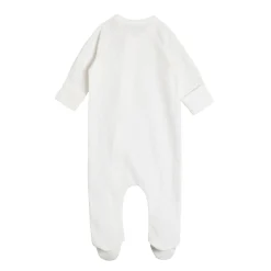 The Sleep Store Organic Cotton Pointelle Footed Zipsuit Cream Online