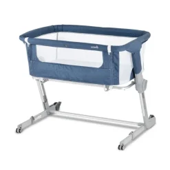 Unilove Hug Me Plus Airflow 3-in-1 Bedside Bassinet with Mosquito Net Denim Blue Outlet