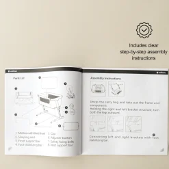 Unilove Hug Me Plus 3-in-1 Bedside Bassinet with Mosquito Net Shadow Grey Outlet