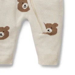 Wilson + Frenchy Wilson & Frenchy Organic Knitted Jacquard Growsuit New