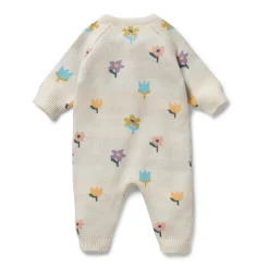 Wilson + Frenchy Wilson & Frenchy Organic Knitted Jacquard Growsuit New