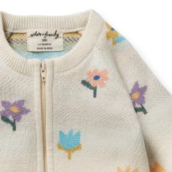 Wilson + Frenchy Wilson & Frenchy Organic Knitted Jacquard Growsuit New