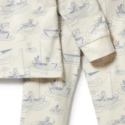Wilson + Frenchy Wilson & Frenchy Organic Long Sleeve Pyjamas Sail Away New