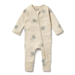 Wilson + Frenchy Wilson & Frenchy Organic Pointelle Zipsuit with Feet Fashion
