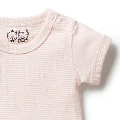 Wilson + Frenchy Wilson & Frenchy Organic Rib Short Sleeve Bodysuit Hot