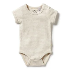 Wilson + Frenchy Wilson & Frenchy Organic Rib Short Sleeve Bodysuit Hot