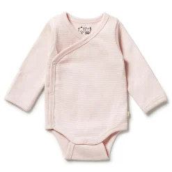 Wilson + Frenchy Wilson & Frenchy Organic Stripe Rib Kimono Bodysuit Outlet