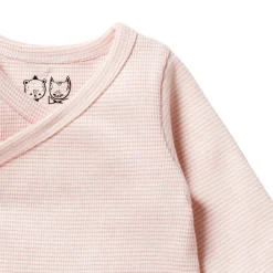 Wilson + Frenchy Wilson & Frenchy Organic Stripe Rib Kimono Bodysuit Outlet