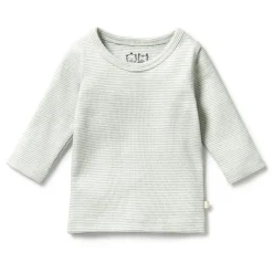 Wilson + Frenchy Wilson & Frenchy Organic Stripe Rib Long Sleeve Top New