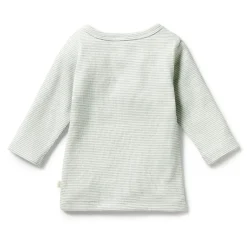 Wilson + Frenchy Wilson & Frenchy Organic Stripe Rib Long Sleeve Top New