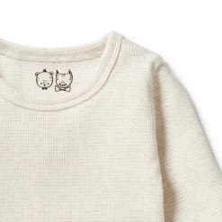 Wilson + Frenchy Wilson & Frenchy Organic Stripe Rib Long Sleeve Top New