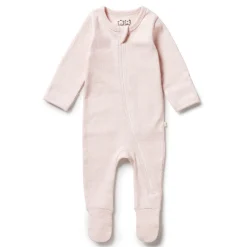 Wilson + Frenchy Wilson & Frenchy Organic Stripe Rib Zipsuit with Feet Online