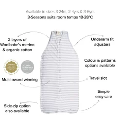 Woolbabe 3 Seasons Front Zip Sleeping Bag Fashion