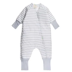 Woolbabe Duvet Sleeping Suit with Sleeves - Discontinued Pebble Hot