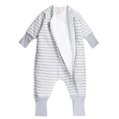 Woolbabe Duvet Sleeping Suit with Sleeves - Discontinued Pebble Hot